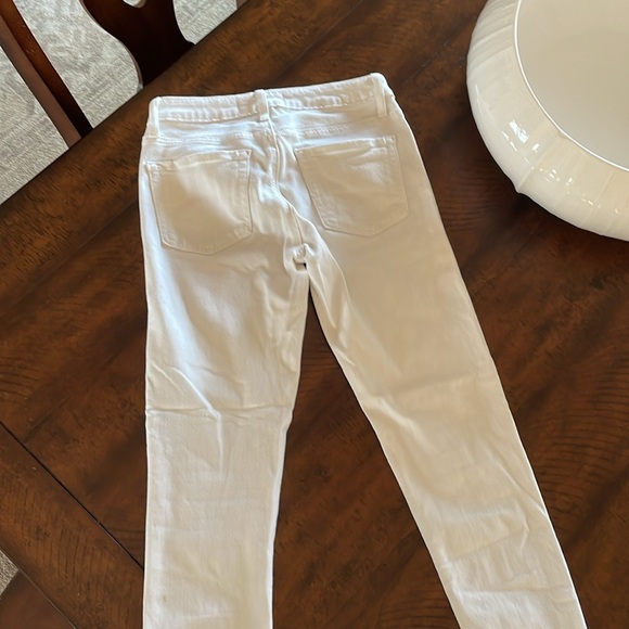 Just black white denim jeans size 25 rayon cotton polyester spandex blend - Picture 2 of 4
